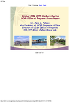 Presentation, UCAR Office of Programs Status Report, October 2002