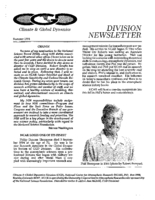Climate and Global Dynamics Division Newsletter