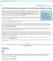 NCAR web site reports economic costs of extreme weather by state