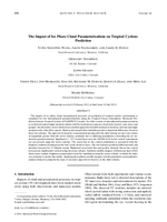 The impact of ice phase cloud parameterizations on tropical cyclone prediction