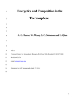 Energetics and composition in the thermosphere