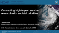 Connecting high-impact weather research with societal priorities