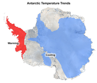Antactic temperature trends (DI01886) Illustration by Steve Deyo