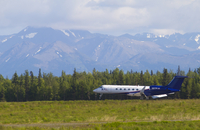 Gulfstream V landing in Anchorage during HIPPO (DI02427)