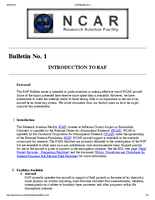 RAF Bulletin 1: Introduction to RAF (updated 2005)