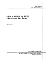 A User's Guide for the MK-III K-coronameter Data System