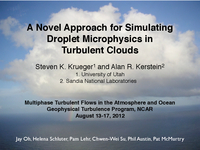 A novel approach for simulating droplet microphysics in turbulent clouds