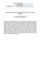 Large-eddy simulations of the nighttime boundary layer during CASES-99