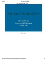 Presentation, URC Report, October 2002