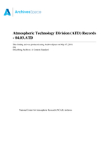 Atmospheric Technology Division (ATD) Records