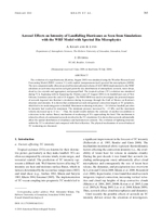 Aerosol effects on intensity of landfalling hurricanes as seen from simulations with the WRF model with spectral bin microphysics