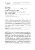 Building geoscience semantic web applications using established ontologies