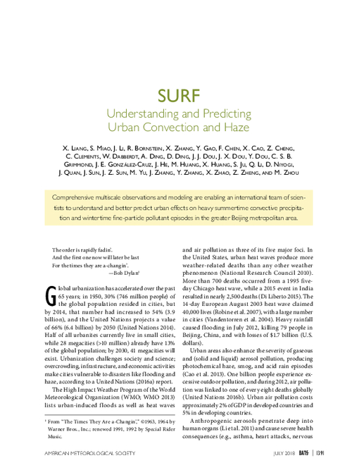 Surf Understanding And Predicting Urban Convection And Haze Opensky