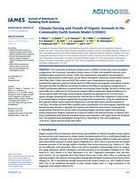 Climate forcing and trends of organic aerosols in the Community Earth System Model (CESM2)