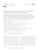 Optimizing high-resolution Community Earth System Model on a heterogeneous many-core supercomputing platform