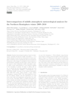 Intercomparison of middle atmospheric meteorological analyses for the Northern Hemisphere winter 2009-2010