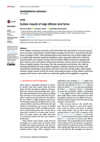Surface impacts of large offshore wind farms