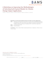 A workshop on improving our methodologies of selecting Earth System Models for climate change impact applications
