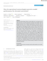 How do operational meteorologists perceive model performance for elevated convection?