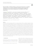 Remote effects of Tibetan Plateau spring land temperature on global subseasonal to seasonal precipitation prediction and comparison with effects of sea surface temperature: the GEWEX/LS4P Phase I experiment