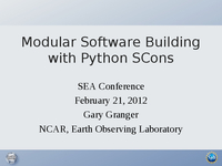 Modular software building with Python SCons [presentation]