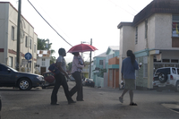 City of St. John with people walking (DI01371)