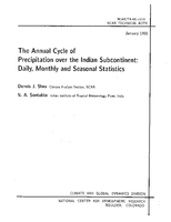 The Annual Cycle of Precipitation Over the Indian Subcontinent: Daily, Monthly and Seasonal Statistics
