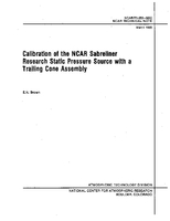 Calibration of the NCAR Sabreliner Research Static Pressure Source With a Trailing Cone Assembly