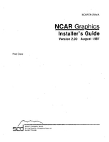 NCAR Graphics Installer's Guide: Version 2.00